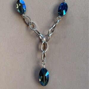 & Other Stories Silver Necklace with Blue Accents